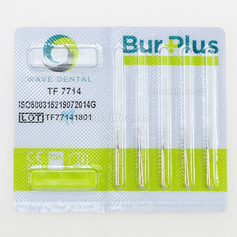 5 Pcs Wave Dental Taper Fissure TF 7714 Fresas de corte y acabado Fresas de carburo de 12 hojas